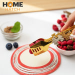 Turkish Design Golden Floral Tongs