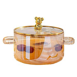 Golden Bear Lid Borosilicate Transparent Glass Cooking Pot – Home Hatch Pakistan