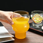 Gourd Shaped High Borosilicate Glass Cup Pakistan – Heat Resistant Transparent Drinkware for Coffee, Milk Tea, Juices, Cocktails & Desserts