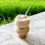 Gourd Shaped High Borosilicate Glass Cup Pakistan – Heat Resistant Transparent Drinkware for Coffee, Milk Tea, Juices, Cocktails & Desserts