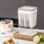Greek yogurt maker with fine mesh strainer and collection container for filtering yogurt and separating liquid whey
