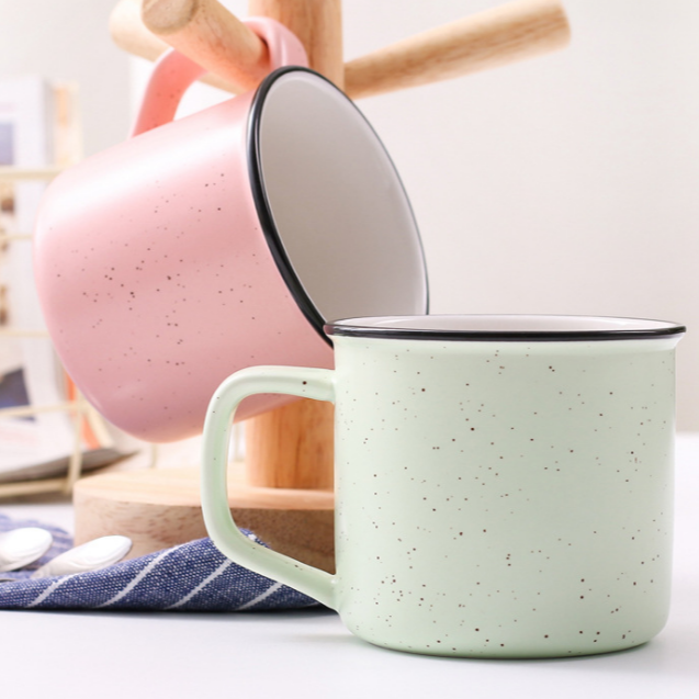 Ceramic Enamel Speckled Coffee Mug