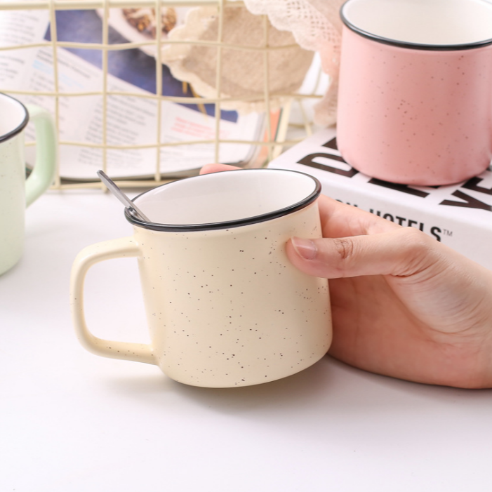 Ceramic Enamel Speckled Coffee Mug