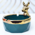 Deer Nordic Hexagonal Porcelain Ashtray