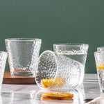 Delisoga Transparent Pebble Textured Glasses | Set of 6