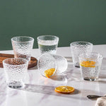 Delisoga Transparent Pebble Textured Glasses | Set of 6