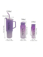 Gradient Colored Drinking Water Bottles 3-Pcs