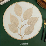 Gold Leaf Circular Table Mat | Placemats