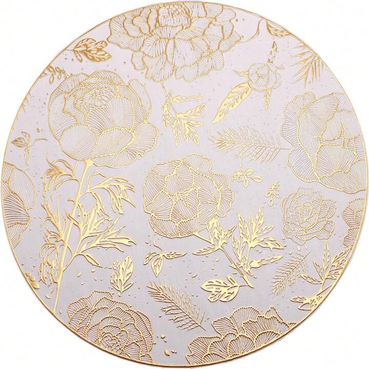 Round Luxury Rose Flower Table Mats