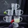 Japanese Glacier Glass Mug Set – 6 Pieces