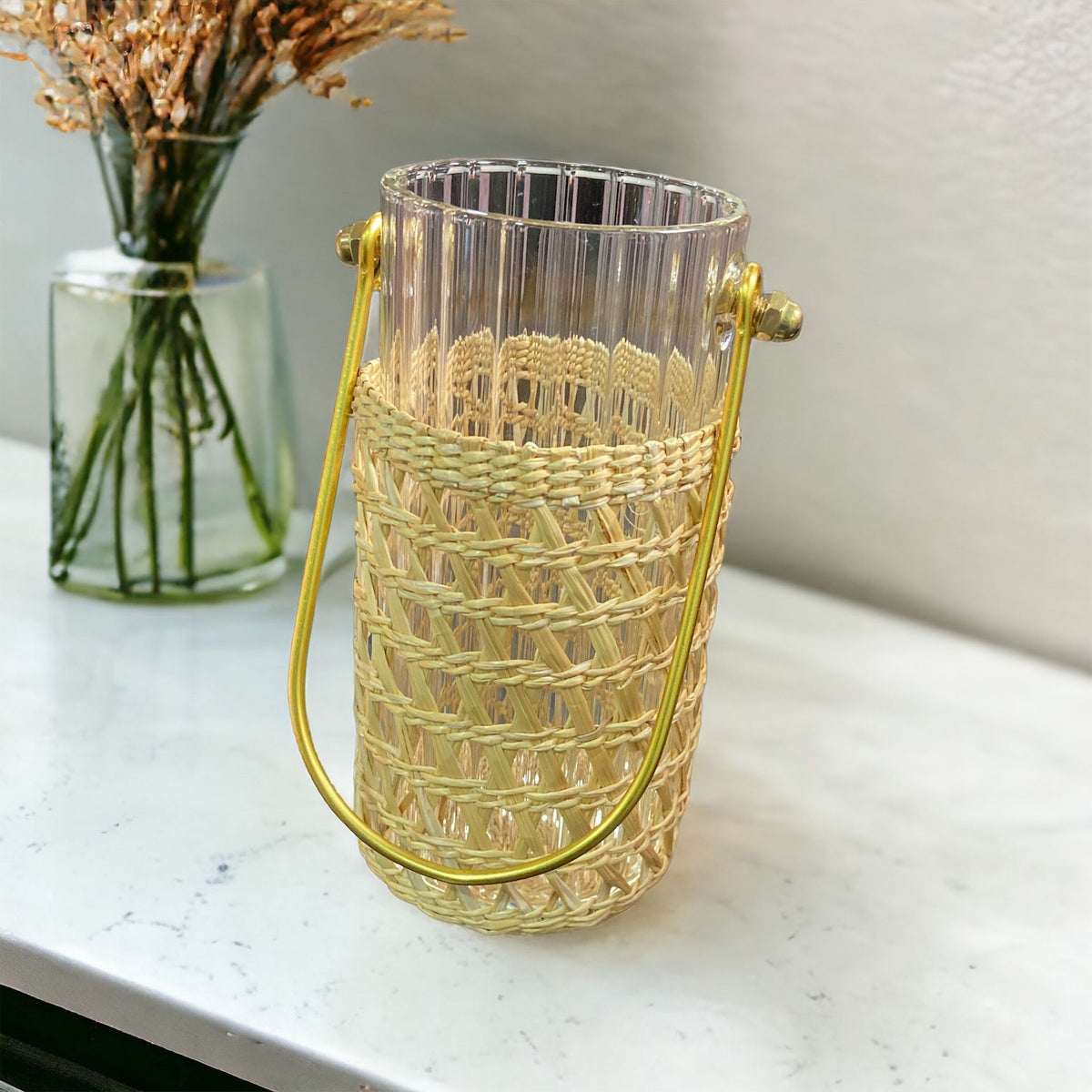 Jute-Wrapped Lined Lantern Jar | Home Décor