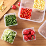Kitchen Fridge Storage Box – 4-Grid Organizer