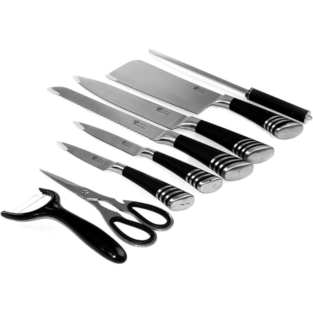 Stainless Steel Luxury Knife Set - 9pcs