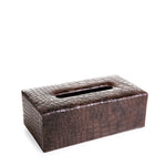 Leatherette Crocodile Pattern Dust Bin & Tissue Box