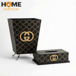 Luxury Brands Tissue Box & DustBin Set