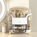 Luxury Makeup Organizer Box with Drawers & Dustproof Dome Cover – Cosmetic Storage Case