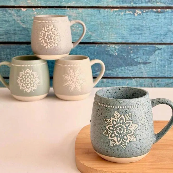 Mandala Design Ceramic Mugs Pakistan – Artistic Spiritual Coffee Cups with Mandala Prints for Tea & Hot Beverages
