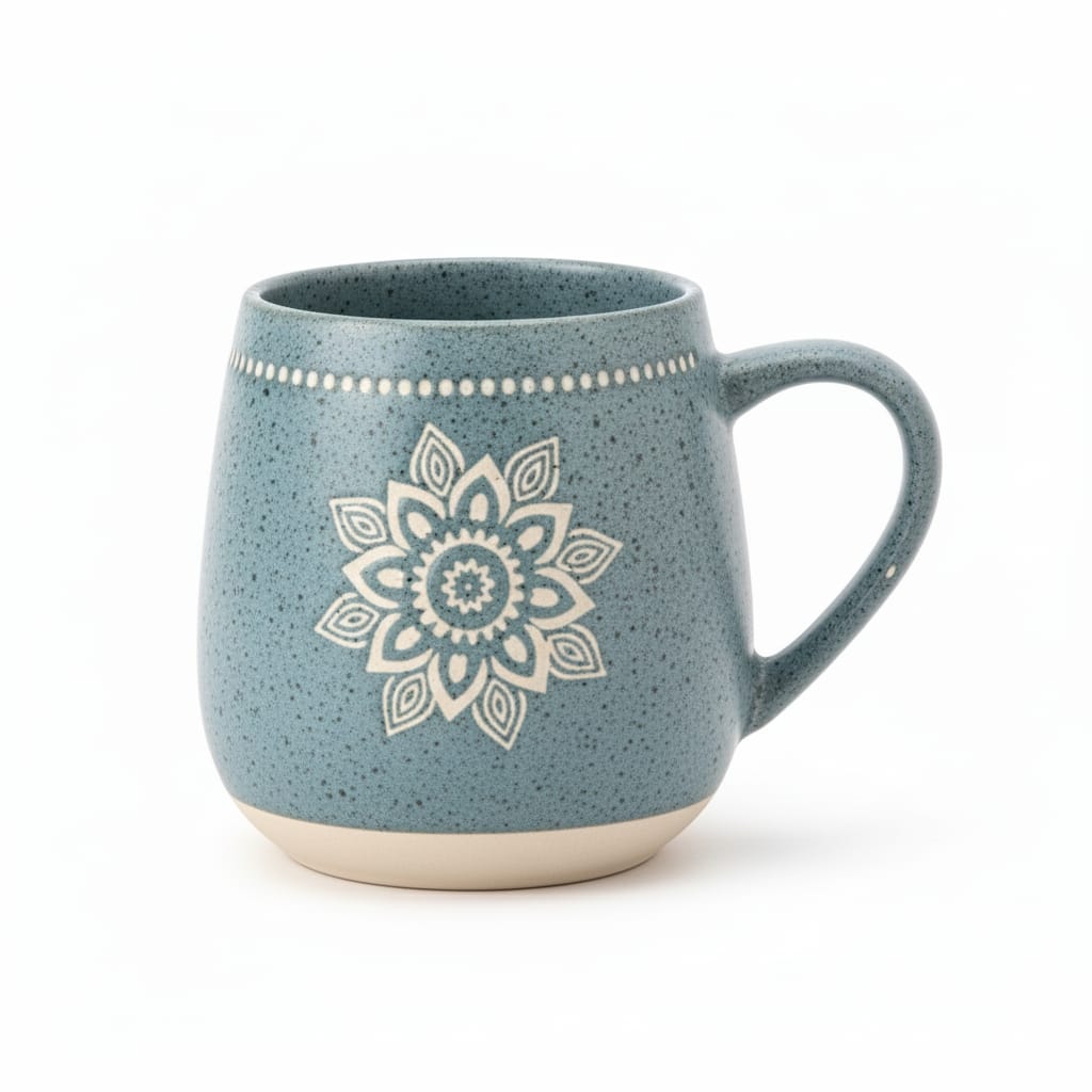 Mandala Design Ceramic Mugs Pakistan – Artistic Spiritual Coffee Cups with Mandala Prints for Tea & Hot Beverages