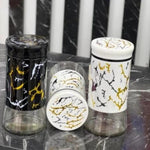 Marble Patterned Ceramic Salt and Pepper Shakers Set of 2 | Kitchen Accessories