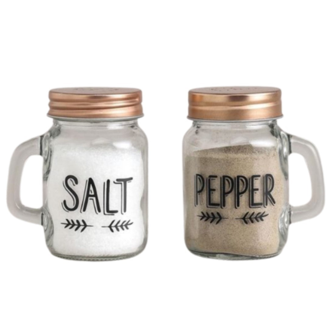 Mason Jar Salt And Pepper Shaker Set | Kitchen Accessories - Home Hatch