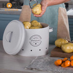 Metal Potato, Onion & Garlic Storage Containers – Set of 3