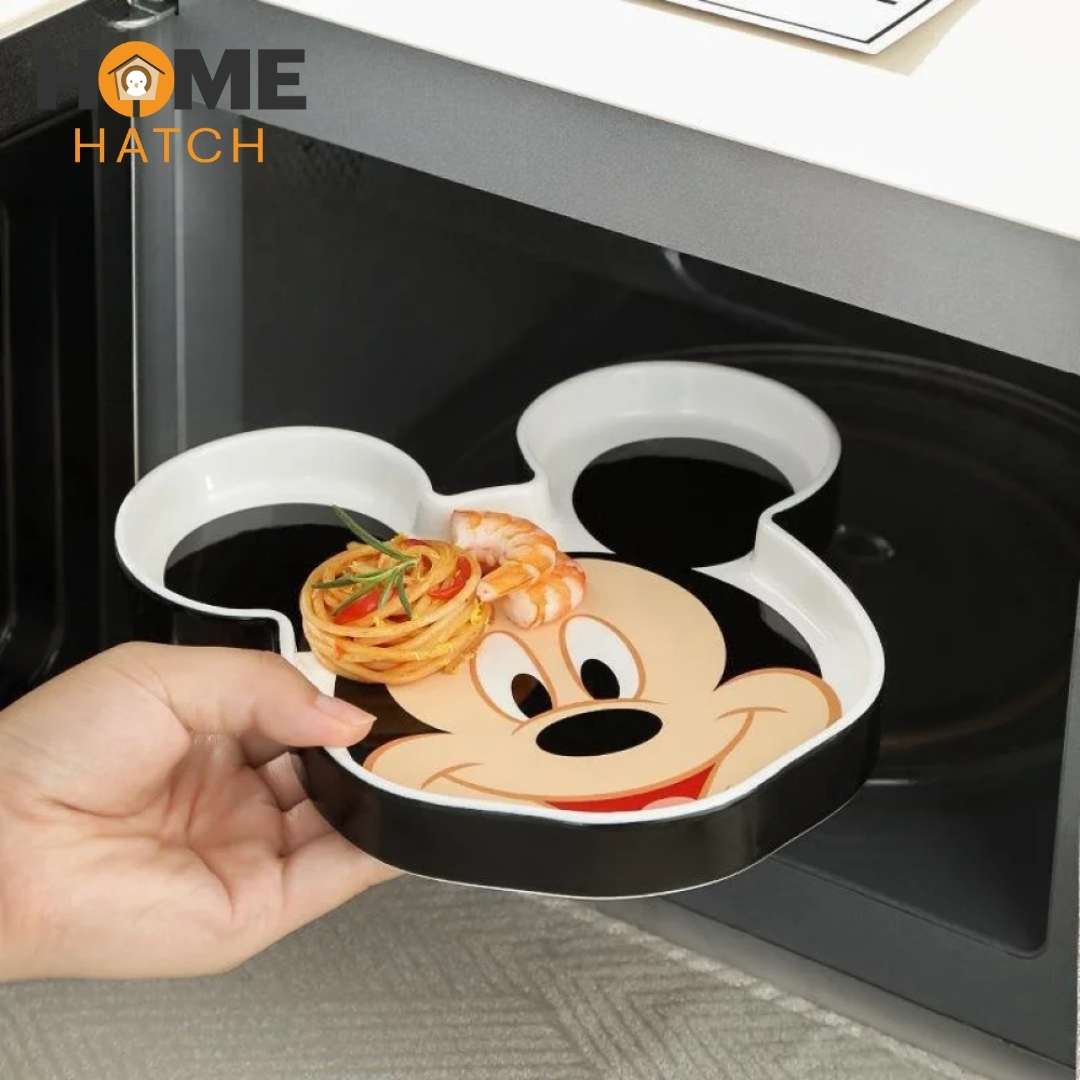 Mickey & Minnie Mouse Ceramic Tray | Microwave Safe | Heat-Resistant Multipurpose Plate