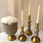 Modern Beads Pillar Candle Stand | Home Décor