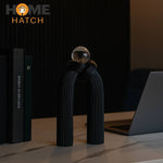 Modern Nordic Knot Sculpture with Glass Orb | Home Décor