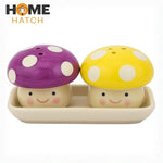 Mushroom Salt And Pepper Shaker Set – Cute Ceramic Shakers for Dining Table