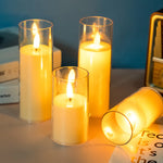 Led Flame Design Cylindrical Candle