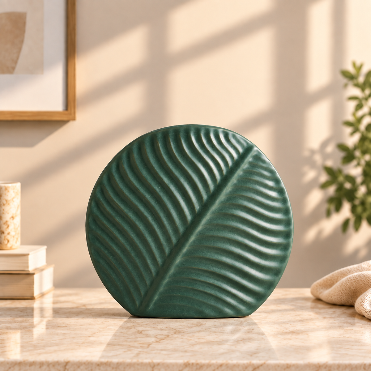 Set of 2 & 3 Nordic leaf-shaped ribbed ceramic decorative flower vases for modern living room, console table and home décor. Nordic ceramic vasesleaf shaped ceramic vaseset of 3 ceramic vasesmodern decorative vasesribbed ceramic vaseflower vase setliving room decorative vaseceramic vase for home decormodern home decor vasedecorative vases Pakistan