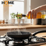 Wood Pattern Glass Oil And Vinegar Bottle with Golden Pourer