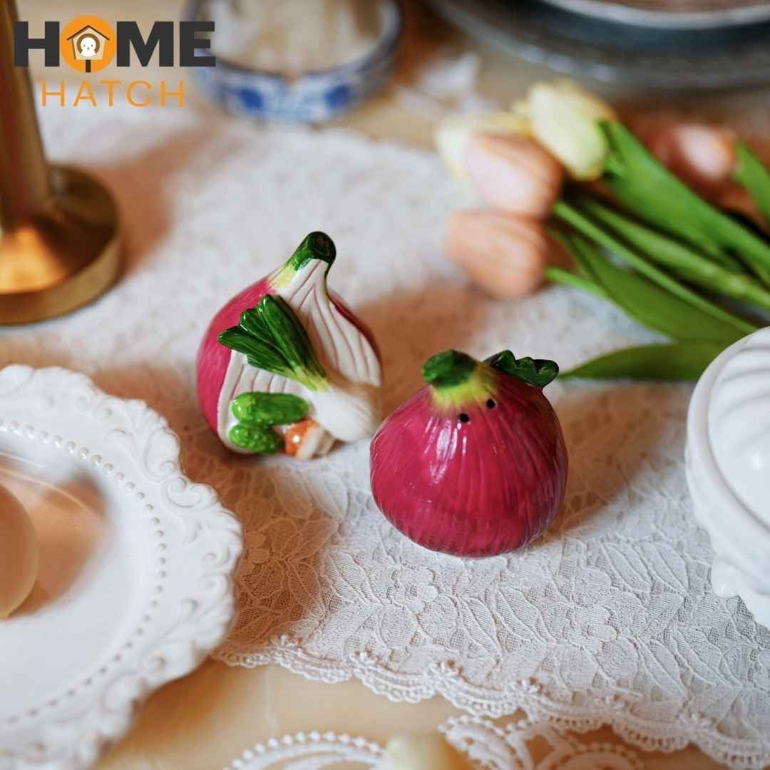 Green Onion Salt and Pepper Shaker Set
