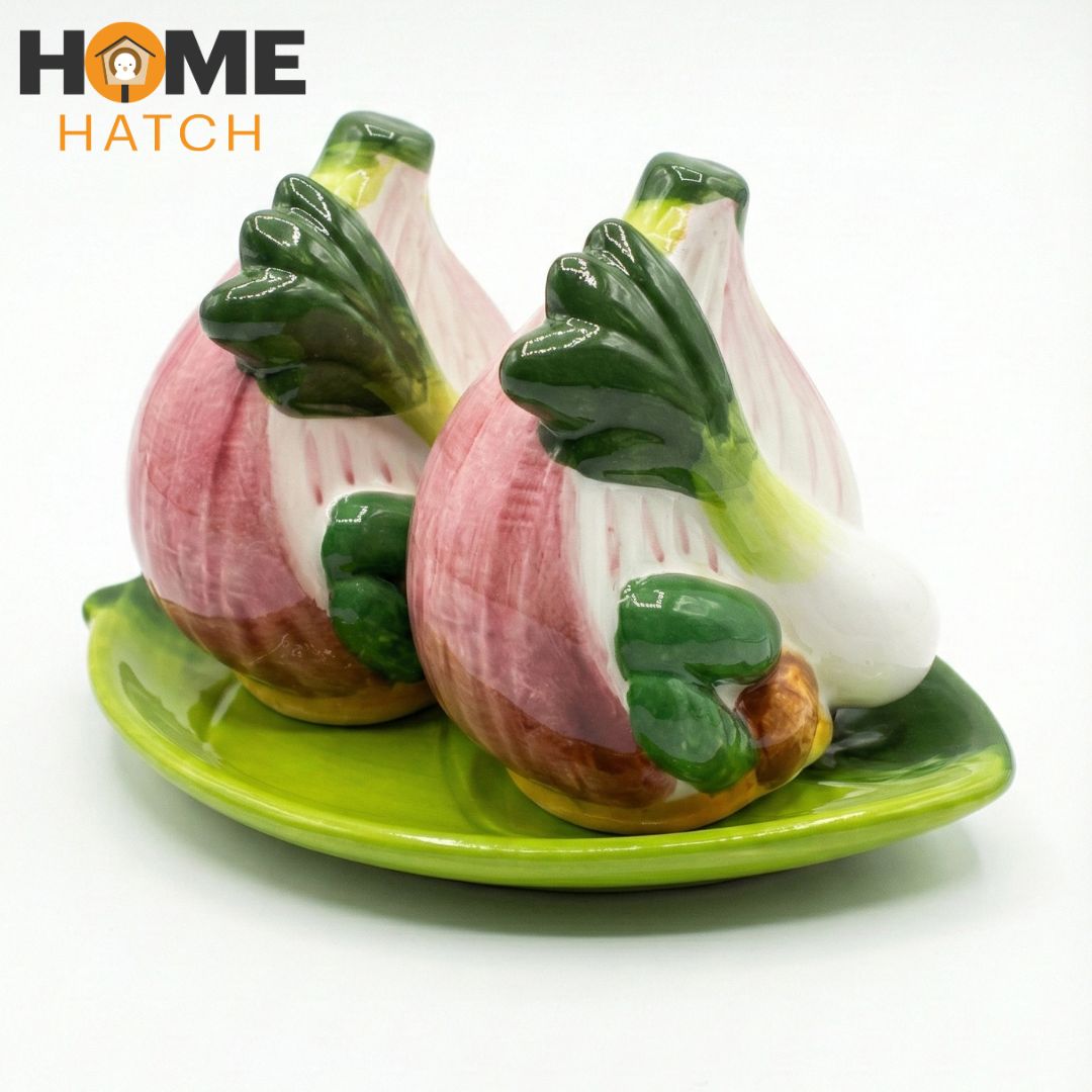 Green Onion Salt and Pepper Shaker Set