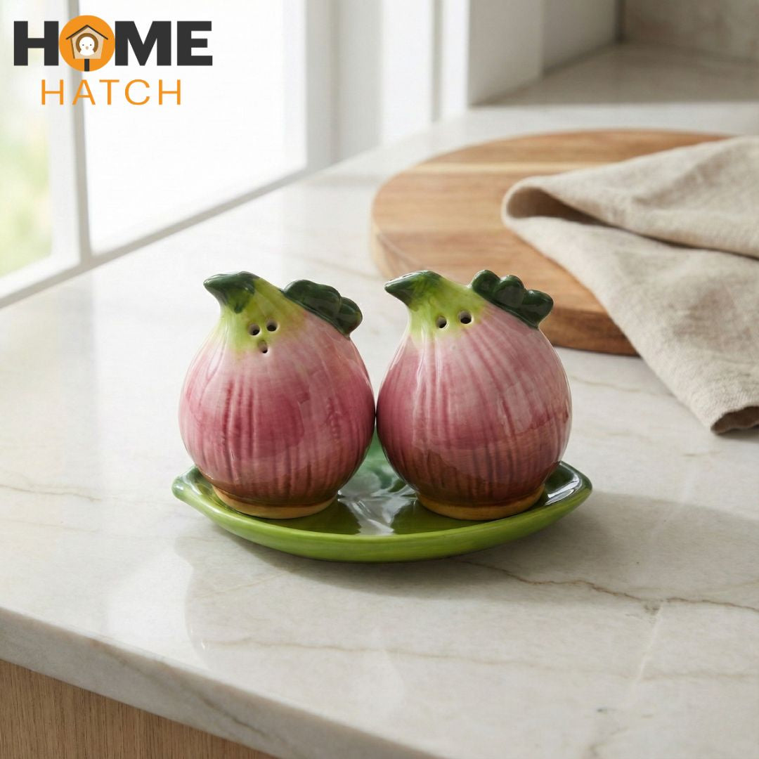 Green Onion Salt and Pepper Shaker Set