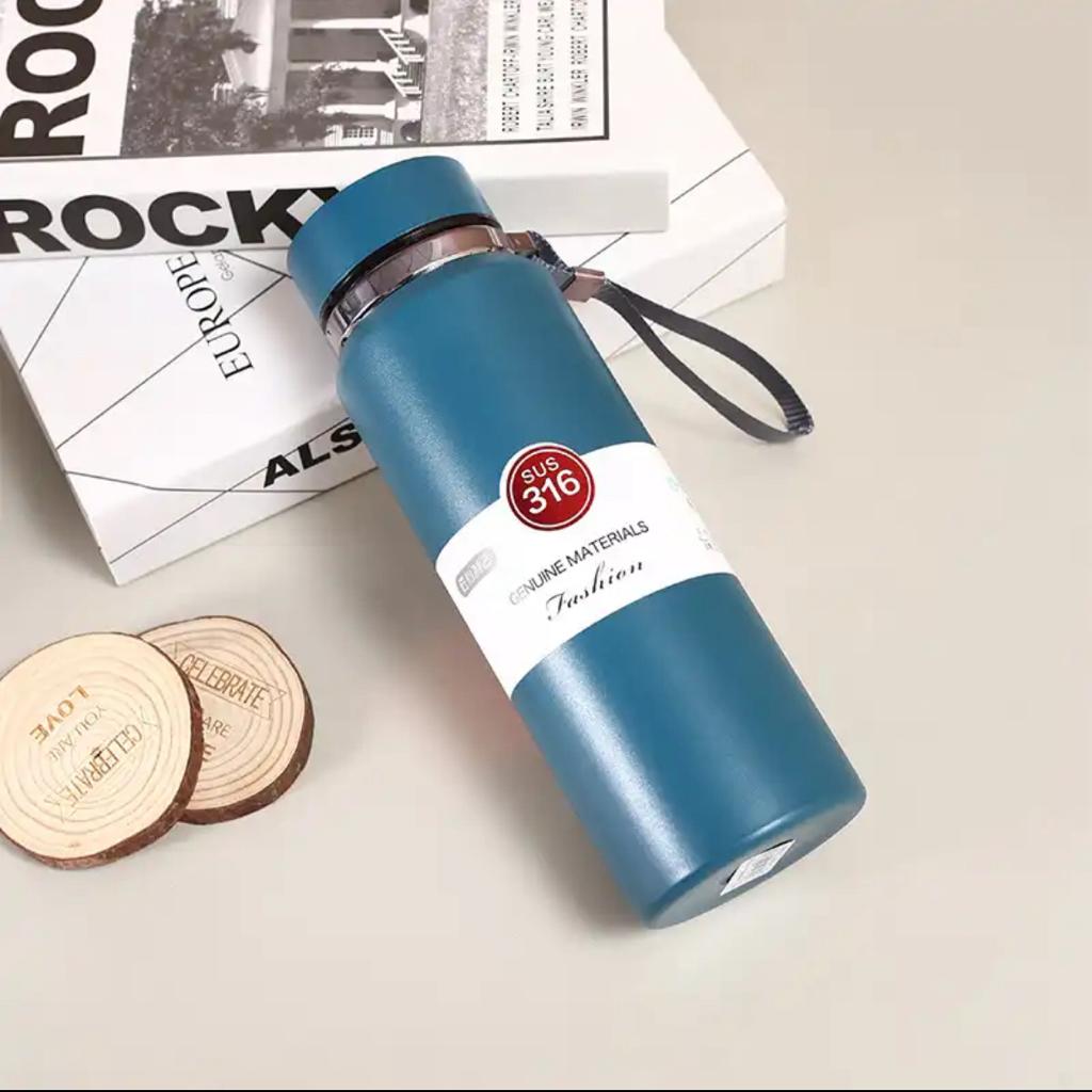 Plain Coloured Vacuum Insulated Water Bottle | Stainless Steel Thermos Flask - Home Hatch