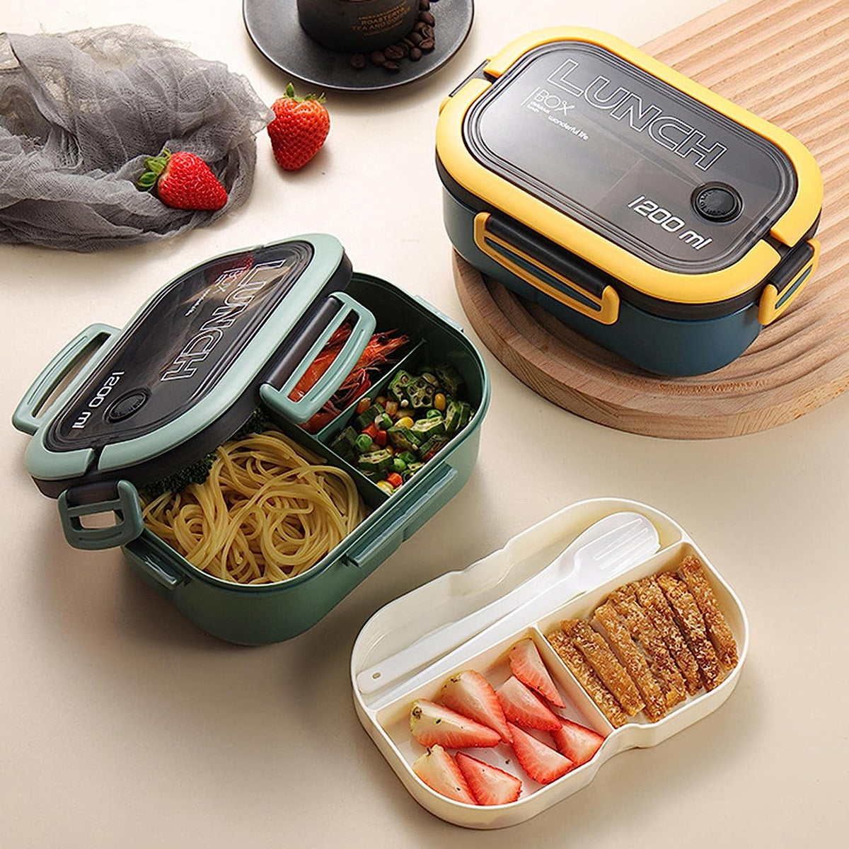 Plastic Bento Lunch Box - 2 Tier