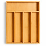 Premium bamboo cutlery organizer tray for kitchen drawer storage – Home Hatch Pakistan