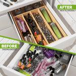 Premium bamboo cutlery organizer tray for kitchen drawer storage – Home Hatch Pakistan