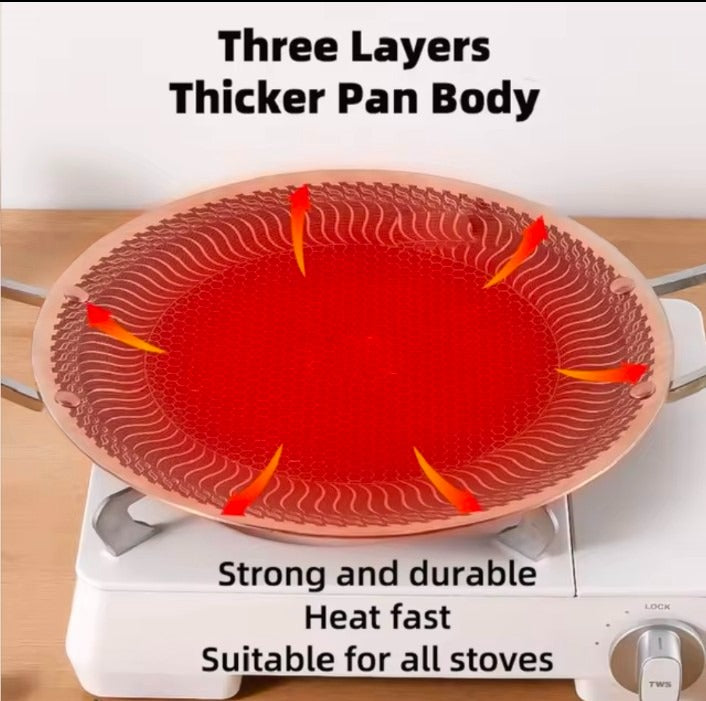 Premium honeycomb non-stick stainless steel tawa – Home Hatch Pakistan honeycomb non stick steel tawastainless steel tawa Pakistannon stick frying pan Pakistanroti tawa stainless steelHome Hatch cookwareparatha tawa non stickhoneycomb frying pankitchen cookware Pakistansteel cooking pandurable non stick tawa