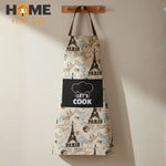 Printed Cotton Kitchen Apron with Pocket