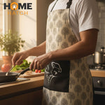 Printed Cotton Kitchen Apron with Pocket