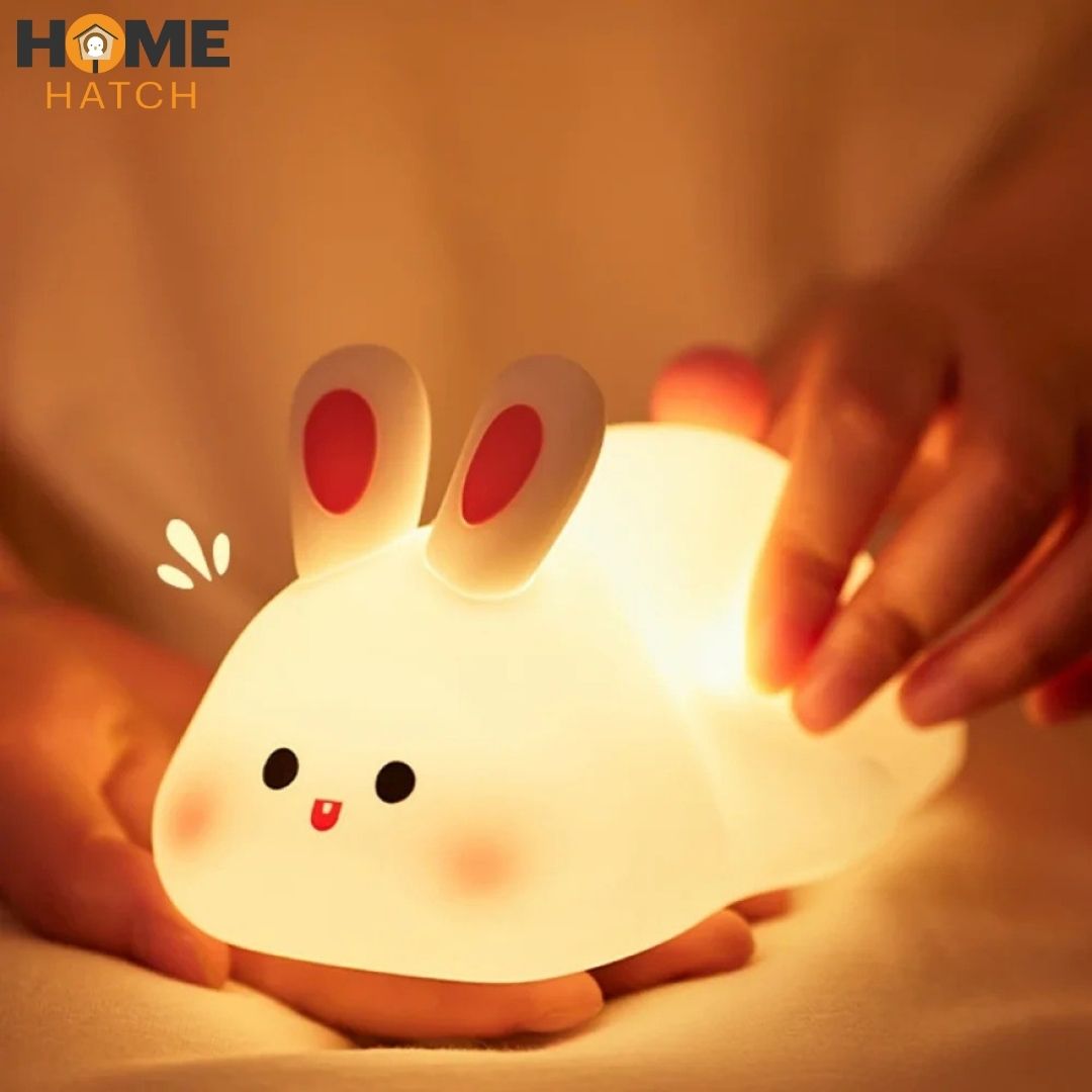 Rabbit Silicone LED Night Light – USB Rechargeable & Touch Control