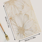 Gold Flower Grey or White Rectangular Table Mats