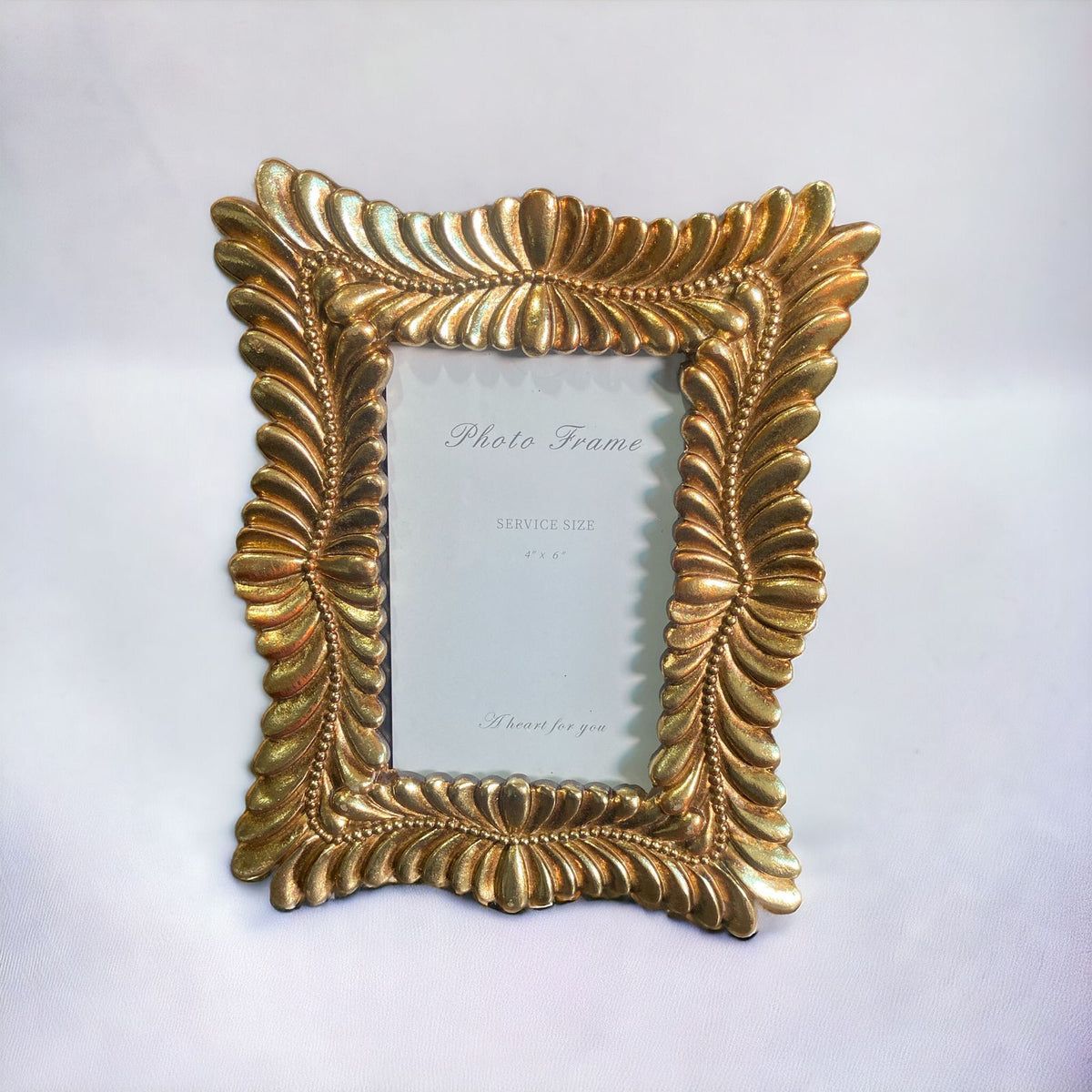 Gold Luxury Leaf Border Photo Frame | Home Décor