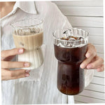 Ribbed High Borosilicate Glass Pakistan – Heat Resistant Transparent Drinkware for Coffee, Tea, Juices & Smoothies