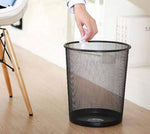 Round Metal Mesh Waste Bin | Dust Bin | Trash Can - Home Hatch