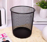 Round Metal Mesh Waste Bin | Dust Bin | Trash Can - Home Hatch