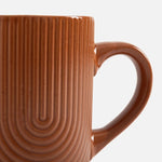 Rustic Arc Stoneware Mug – handmade ceramic coffee cup