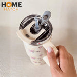 SITARAYURI tumbler 900 ml with lid, straw and handle – Home Hatch Pakistan